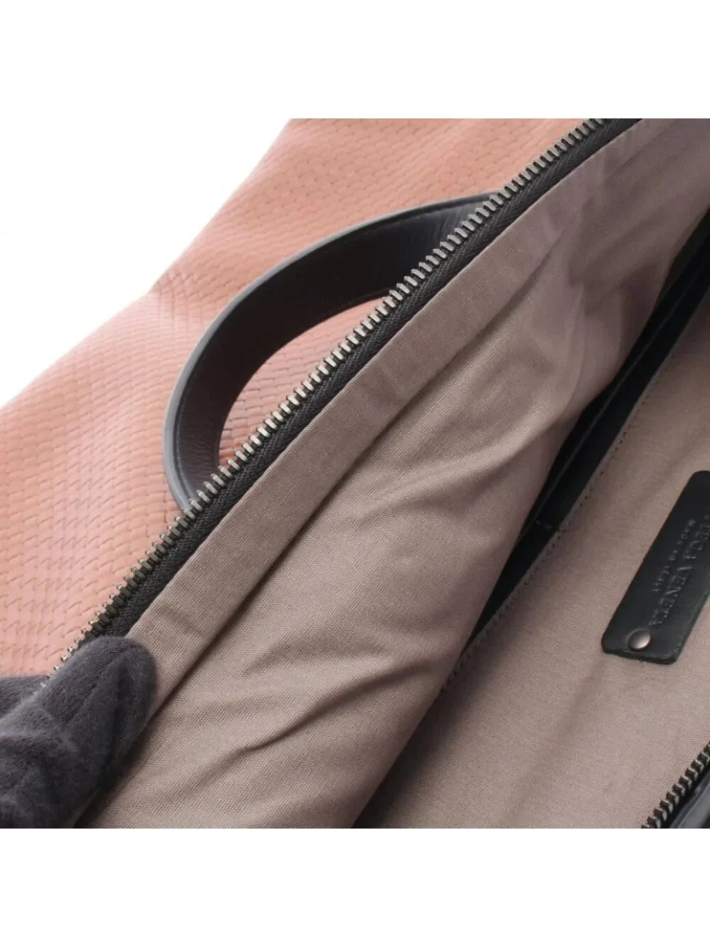Bottega Veneta Briefcase Intrecciato 2-Way Brown Black Leather